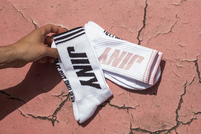 Pink Crew Socks